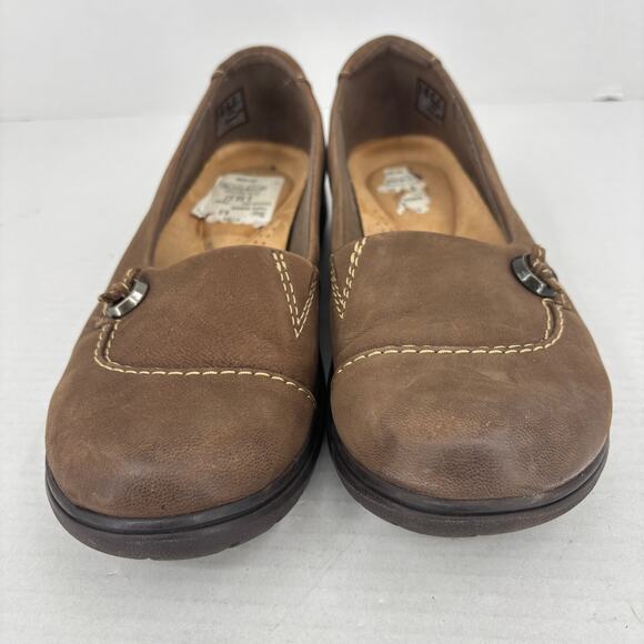 Clarks Carleigh Lulin Loafer Womens Size 8.5 Brown Slip On Comfort Shoes - Picture 5 of 9